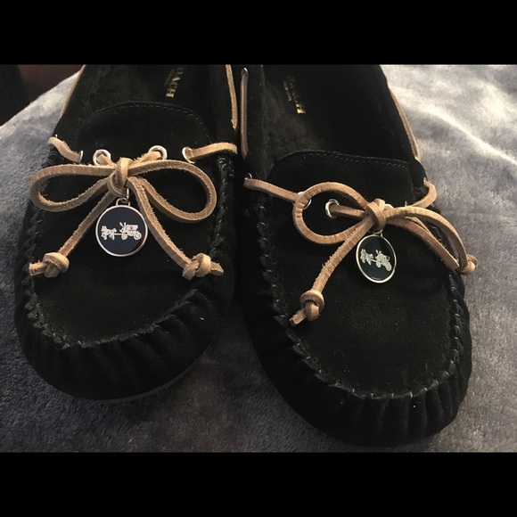 Coach Antonia Black Moccasins / Slippers - Picture 1 of 5